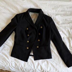 Banana Republic wool Black Blazer with Gold Buttons